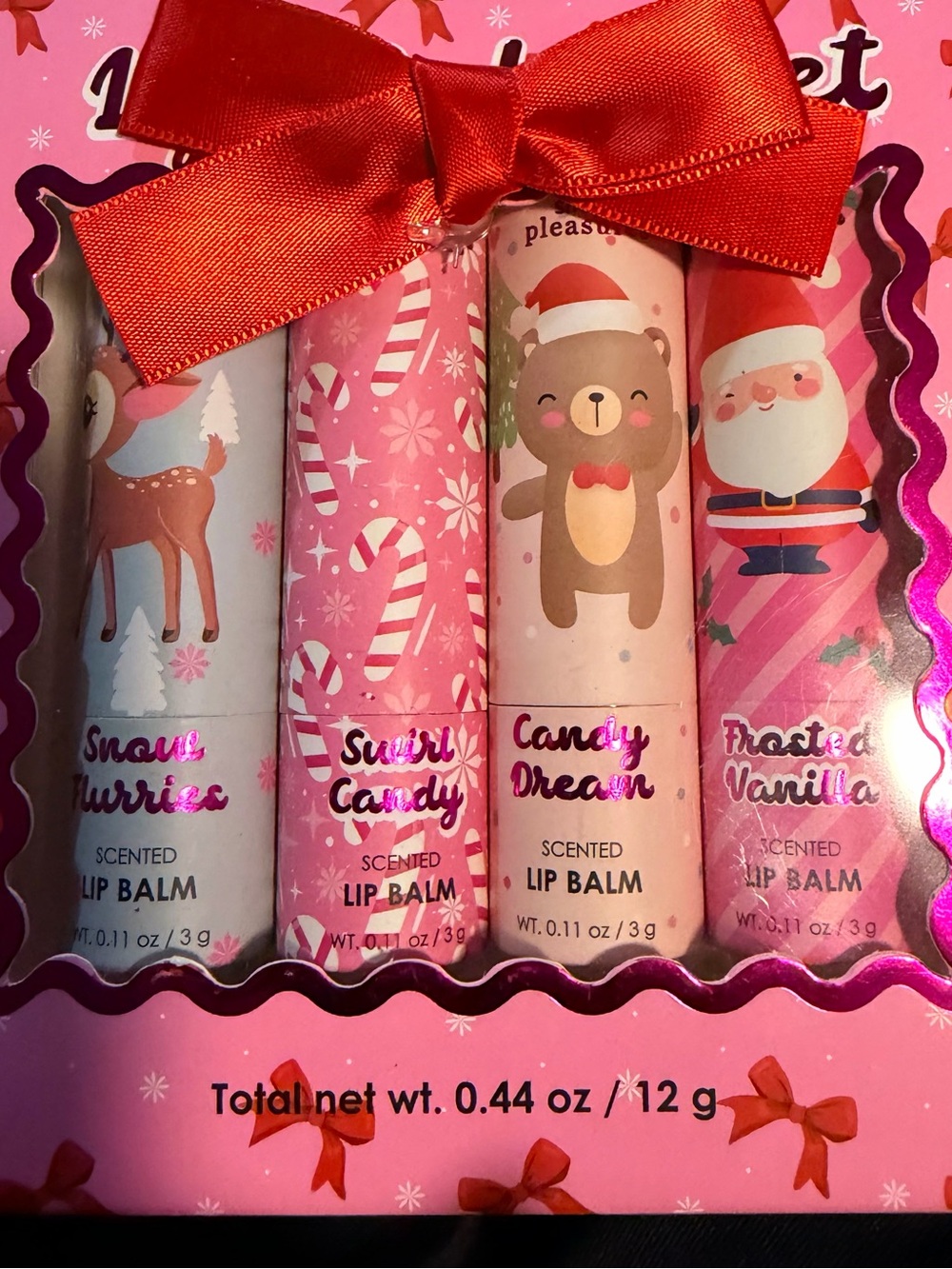 Pink Holiday Scented Lip Balm Set MWT